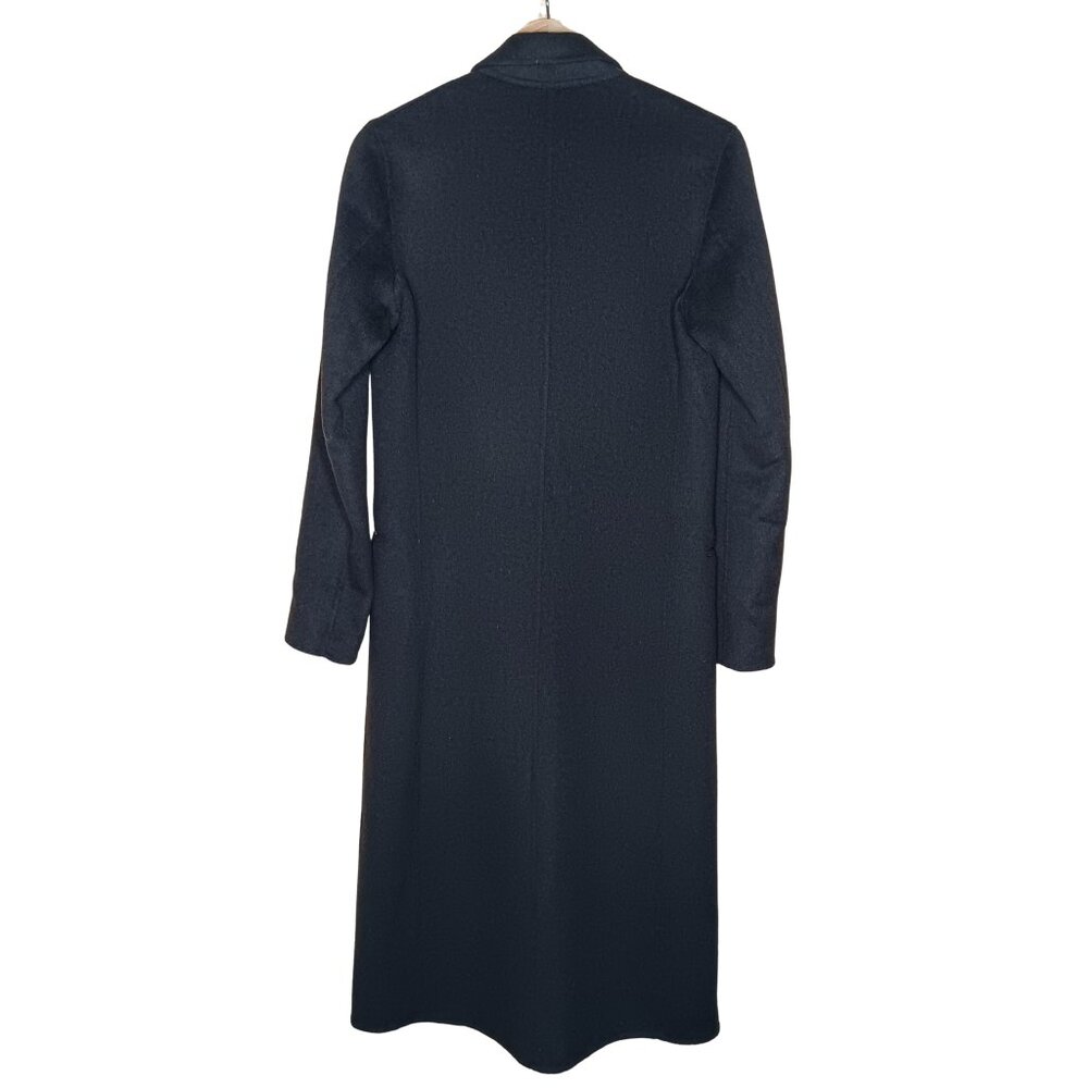 Sandro Wool Blend Long Single Breasted Trench Coat Jacket US 4 Small - Picture 6 of 9